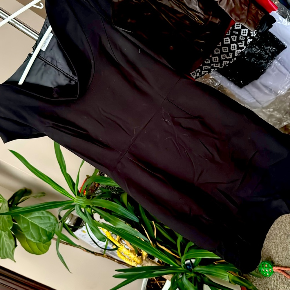 Little black dress with a scoop neck